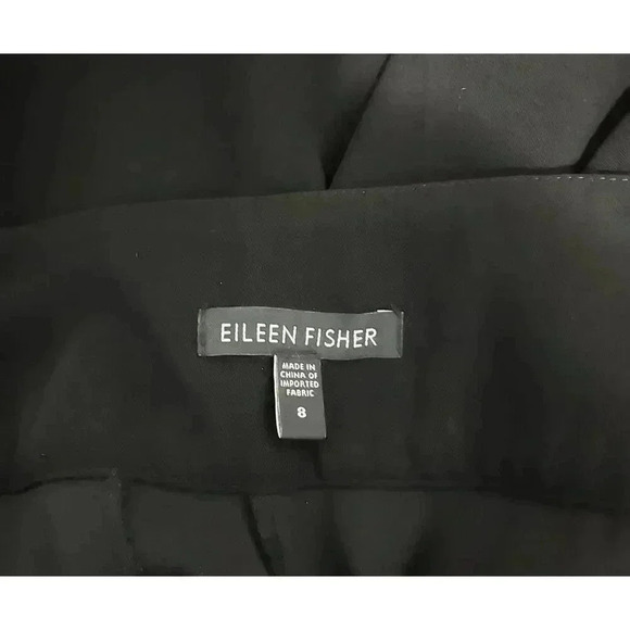 Eileen Fisher Black Straight Dress Pants Size 8 Career Work Office - Picture 3 of 9